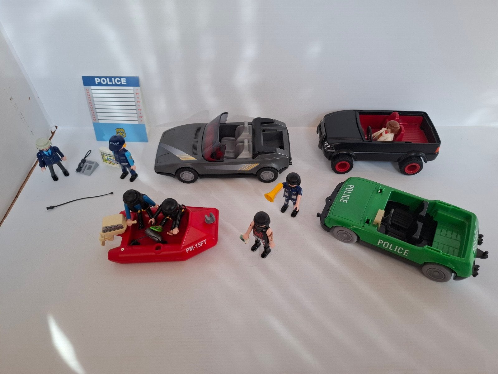 Playmobil politie figuren en onderdelen, Kinderen en Baby's, Speelgoed | Playmobil, Ophalen, Gebruikt, Losse onderdelen, Voertuig