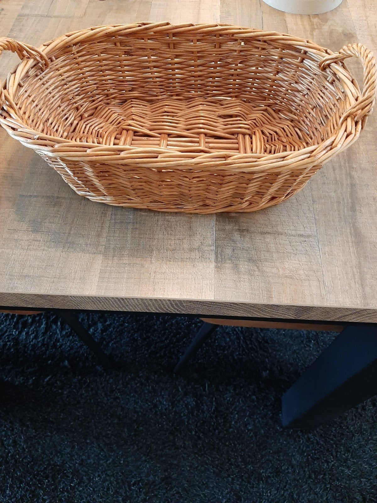 rieten broodmandje, Ophalen, Zo goed als nieuw, Kunststof, Bruin