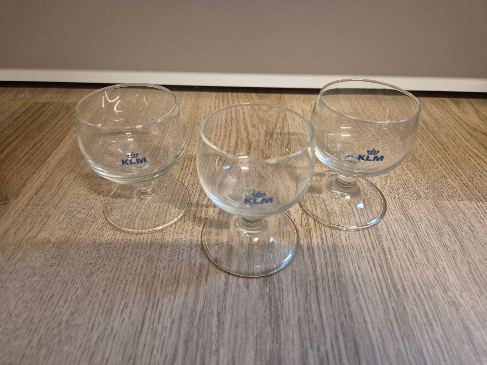 3 KLM glaasjes, Verzamelen, Glas en Borrelglaasjes, Ophalen of Verzenden, Borrel- of Shotglas