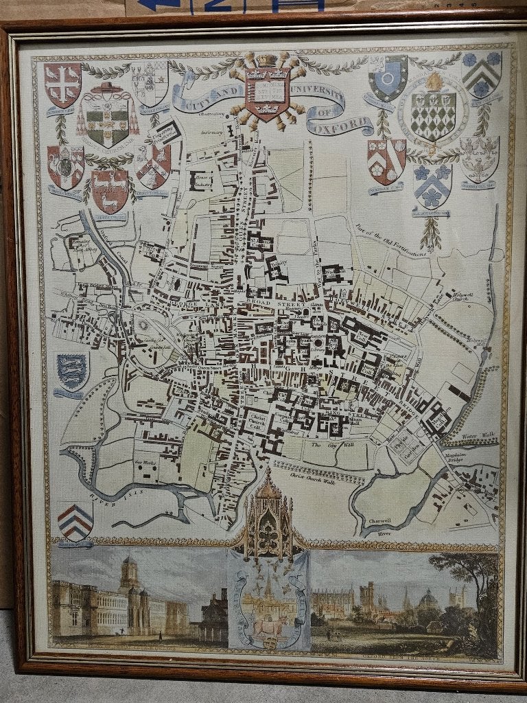 Reproductie Th. Moule, City and University of Oxford, 1837, Verenigd Koninkrijk, Overige typen, Ophalen of Verzenden, Zo goed als nieuw