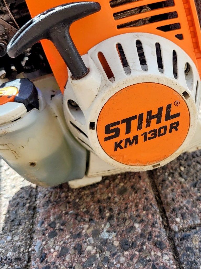 Stihl KM130 KombiSysteem | Bosmaaier + Bladblazer set, Ophalen of Verzenden, Zo goed als nieuw, 30 tot 50 cm, Stihl