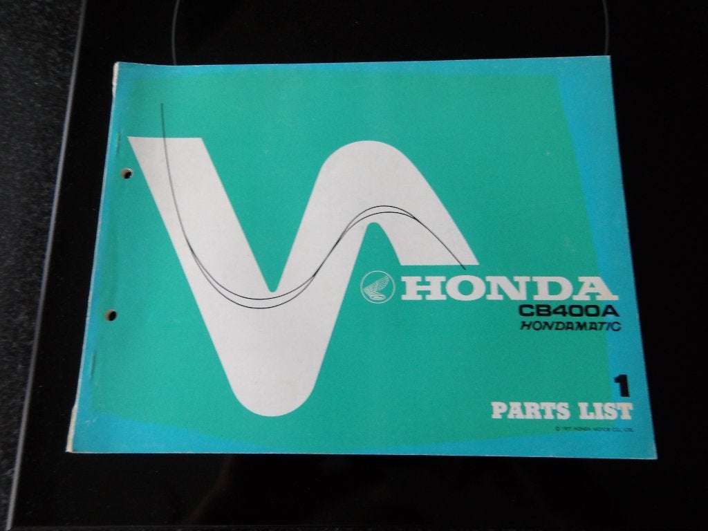 Onderdelenboek Honda CB400A Hondamatic - Parts List, Motoren, Verzenden, Honda