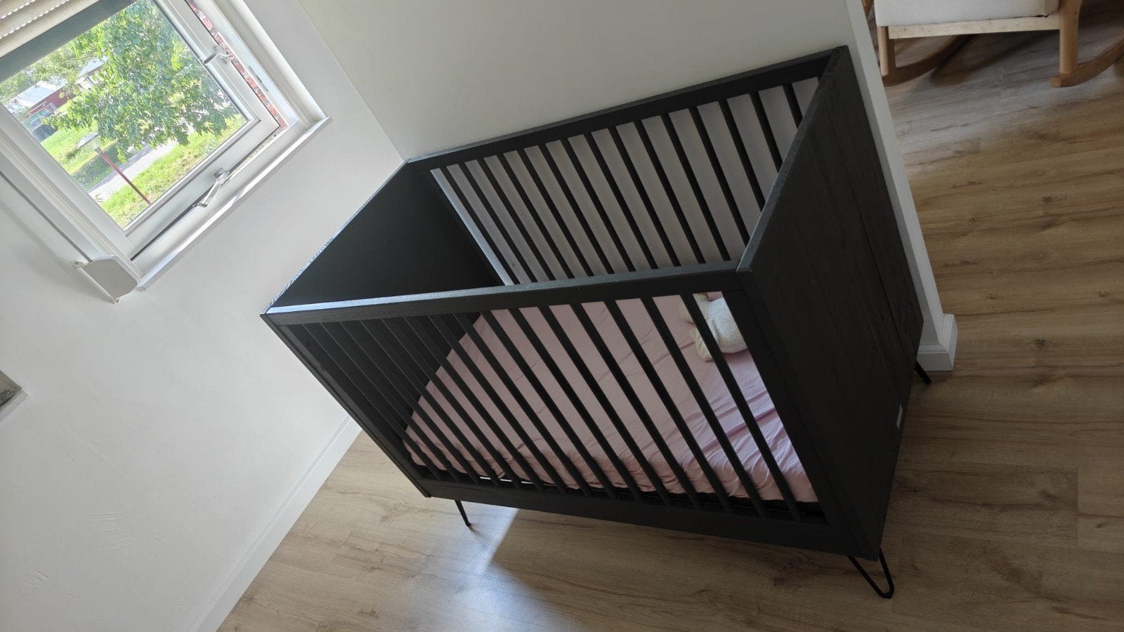 Coming Kids Zavi babybed / ledikant antraciet, Ophalen, Zo goed als nieuw