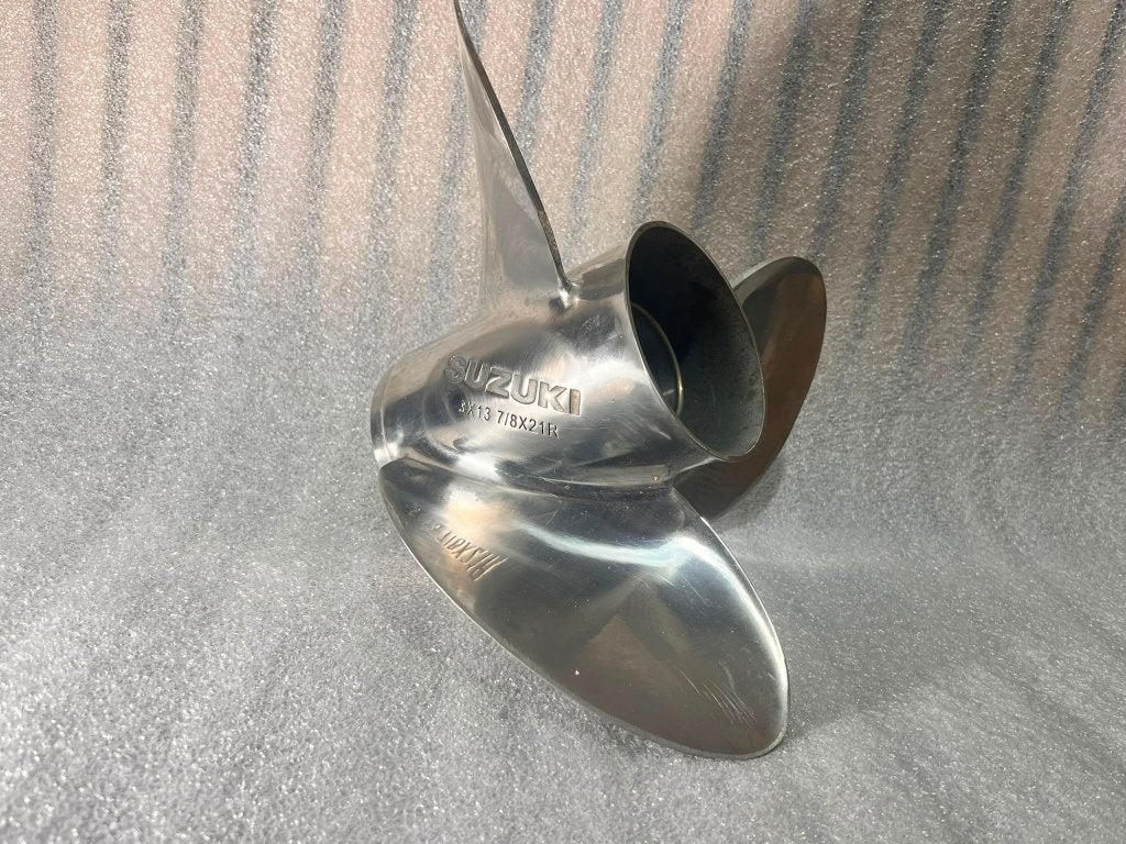 Suzuki RVS propeller 3X13 7/8x21R, ,, Ophalen of Verzenden, Motor en Techniek, ,