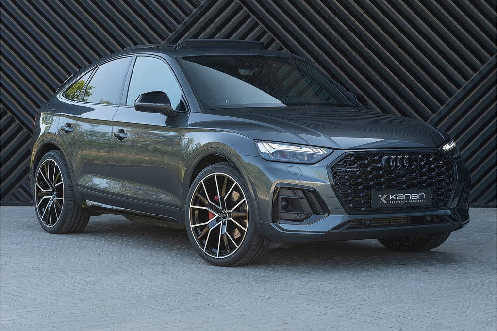 Audi Q5 Sportback 55 TFSI e quattro S-Line Luchtv. ACC Pano, Auto's, Audi, Automaat, Zwart, 4 cilinders, Bedrijf