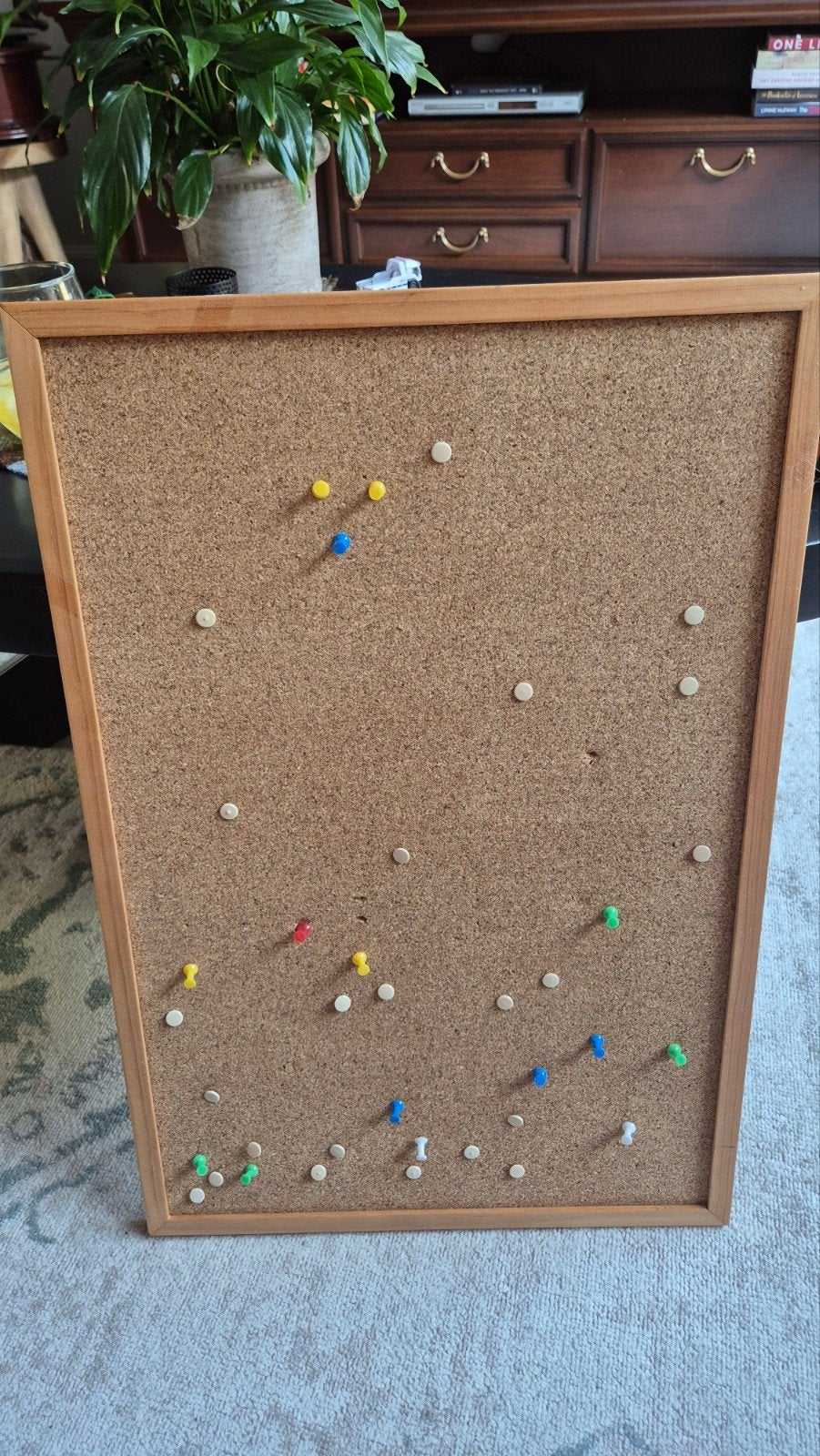Prikbord 40x60 cm inclusief prikkers, Ophalen, Gebruikt, Bruin, Hout