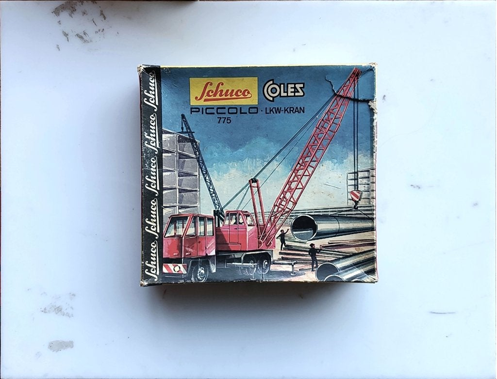 Schuco Piccolo 775 - LKW-Kran INCL DOOS, Antiek en Kunst, Ophalen of Verzenden