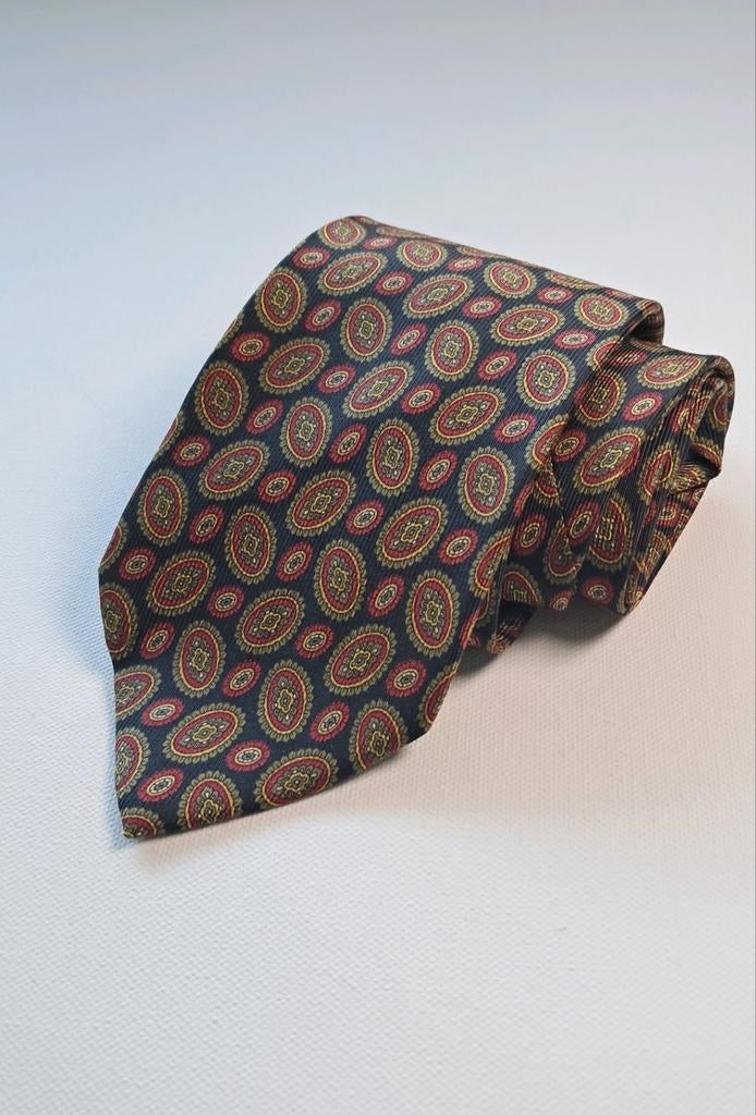 Il Pavone zijden stropdas Paisley Medallion print, Kleding | Heren, Stropdassen, Il Pavone, Zwart, Ophalen of Verzenden, Zo goed als nieuw