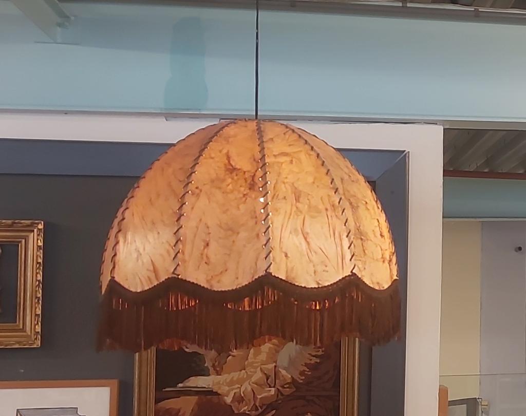 Gezocht hanglamp met franjes, Overige materialen, Gebruikt, Vintage, Ophalen of Verzenden