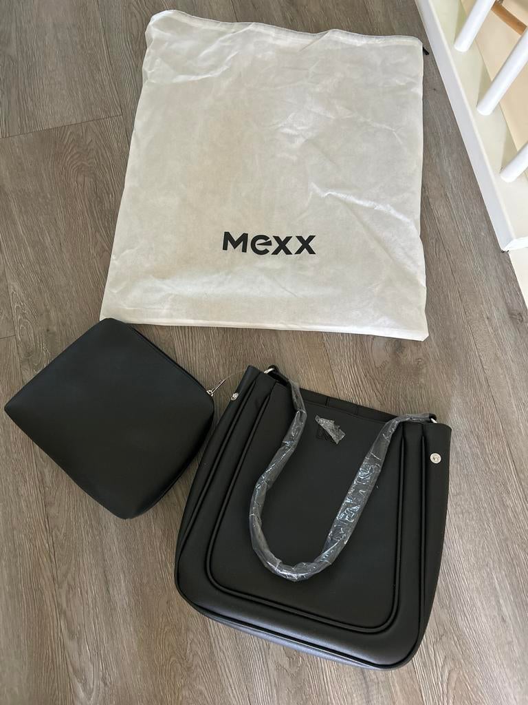 Zwarte Mexx tas met etui, Ophalen of Verzenden, Nieuw, Zwart, Handtas