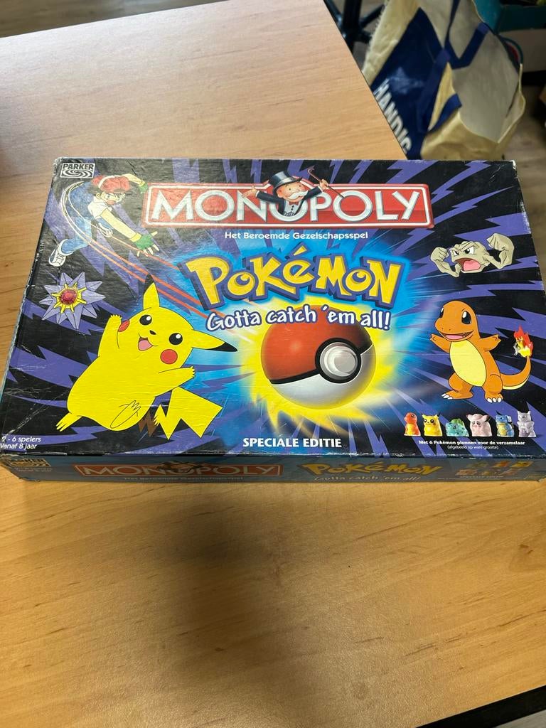 Monopoly Pokémon Speciale Editie - Gebruikt, mist poppetjes, Drie of vier spelers, Ophalen of Verzenden, Gebruikt