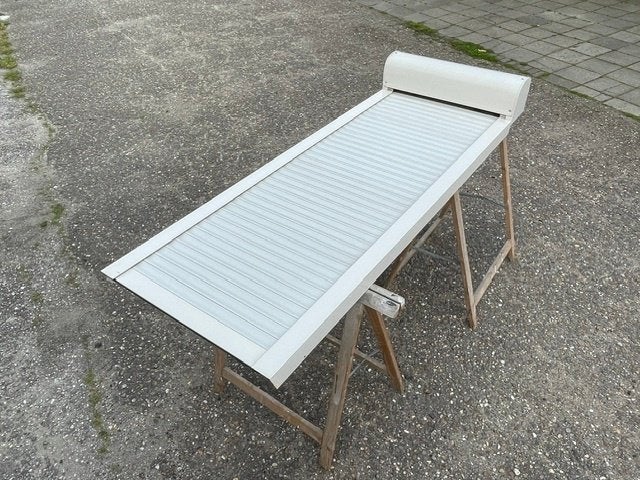Wit rolluik 60 cm breed x 166,5 cm hoog, Doe-het-zelf en Verbouw, Rolluiken, Gebruikt, Minder dan 100 cm, Wit, Ophalen of Verzenden