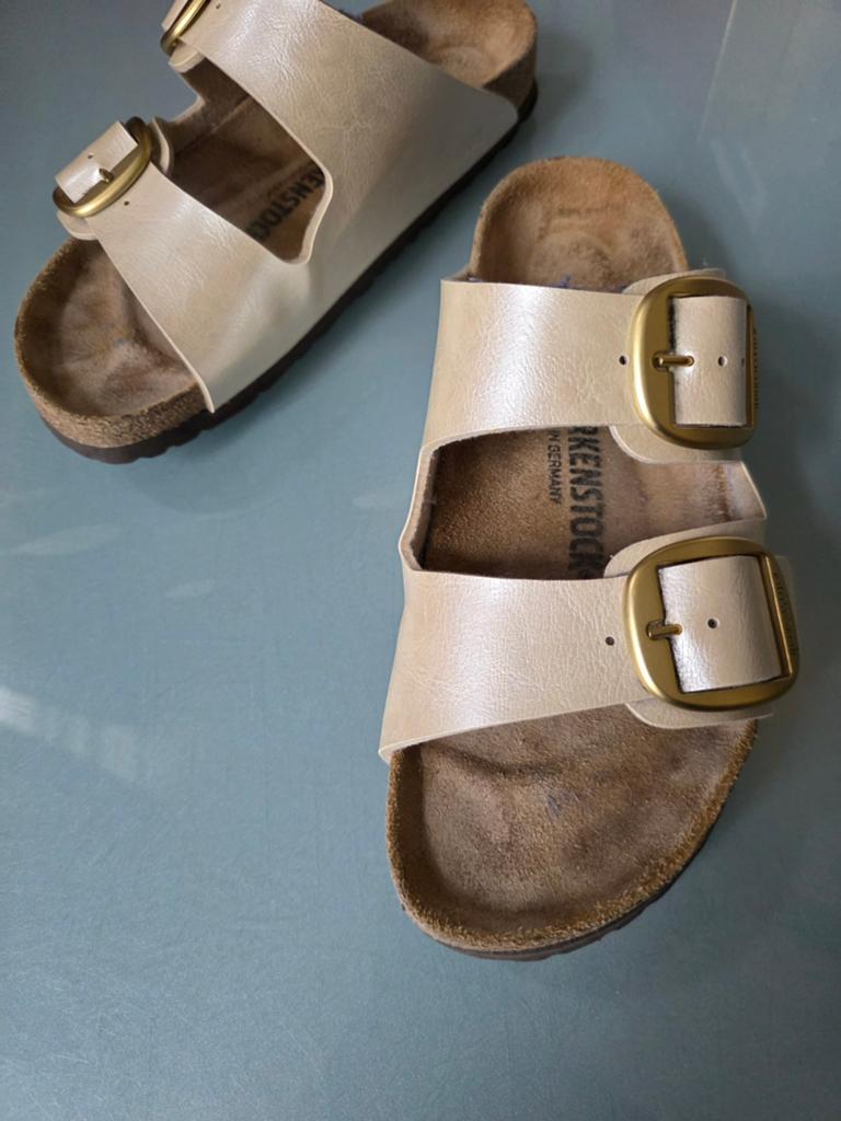 Birkenstock Arizona Big Buckle - Goud/Champagne - Maat 39 (S, Ophalen of Verzenden, Nieuw, Overige kleuren, Sandalen of Muiltjes