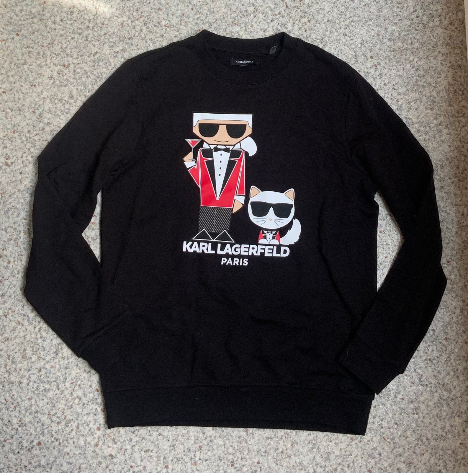 Karl Lagerfeld zwarte feest sweater mt 38/40 NIEUW, Ophalen of Verzenden, Nieuw, Maat 38/40 (M), Zwart