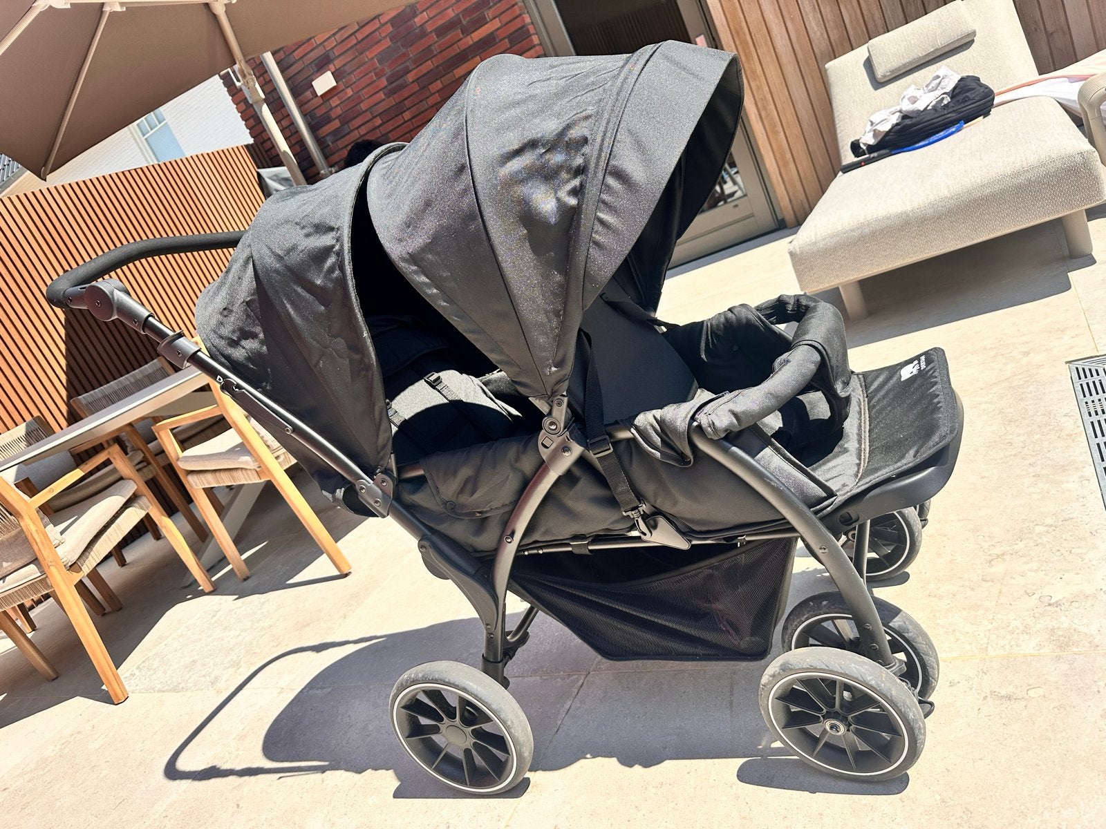 Deryan Dubbele Buggy - Zo goed als nieuw, Kinderen en Baby's, Buggy's, Ophalen, Zo goed als nieuw, Overige merken, Duomodel
