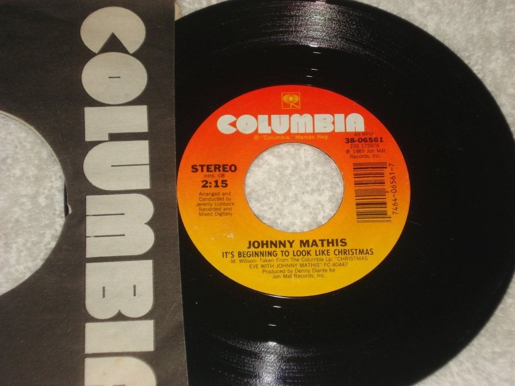 Johnny Mathis Beginning to Look a lot like Christmas Usa Org, Originele persing, Ophalen of Verzenden, Zo goed als nieuw, Pop