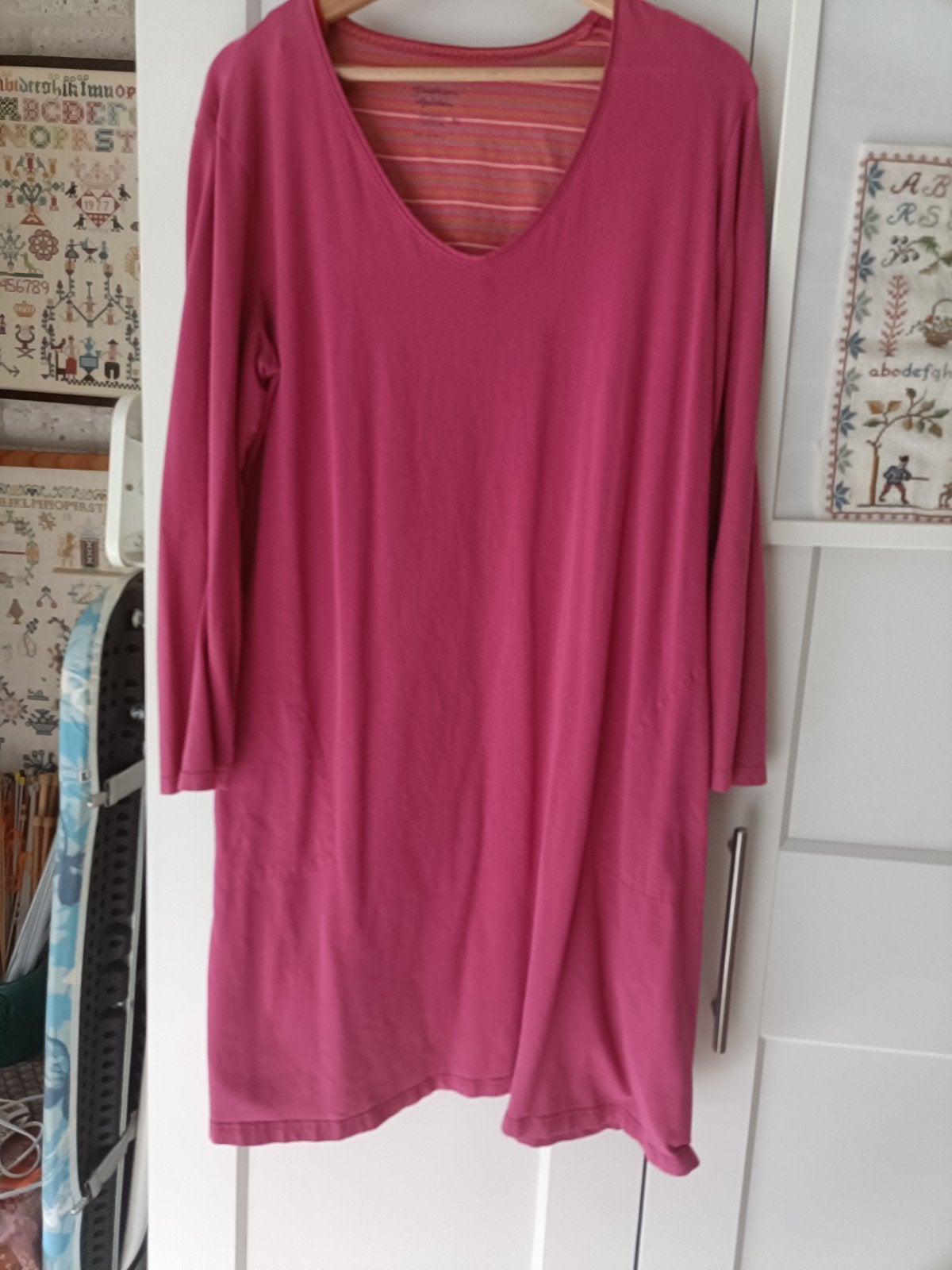 Gudrun Sjödén jurk XL - Gedragen, stevig jersey katoen, Gudrun Sjödén, Maat 46/48 (XL) of groter, Ophalen of Verzenden, Roze