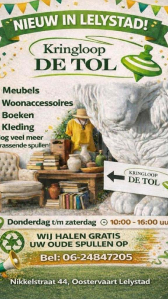 Kringloop div spullen, Ophalen, Zo goed als nieuw
