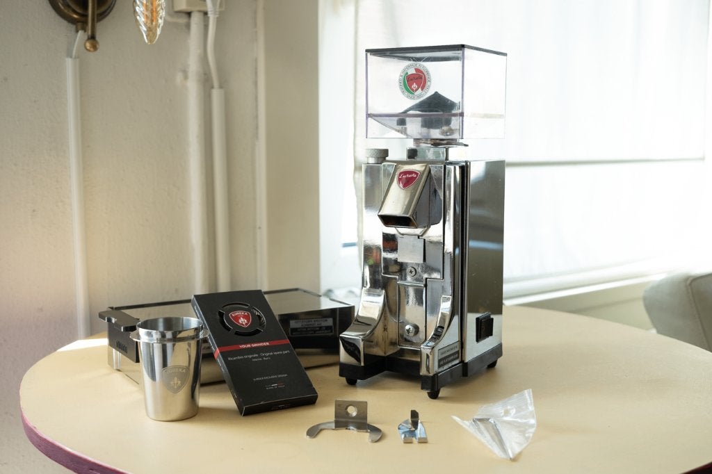 Eureka Mignon koffiebonen Maler 50 mm chroom, Ophalen, Overige merken, Refurbished, Koffiemolen