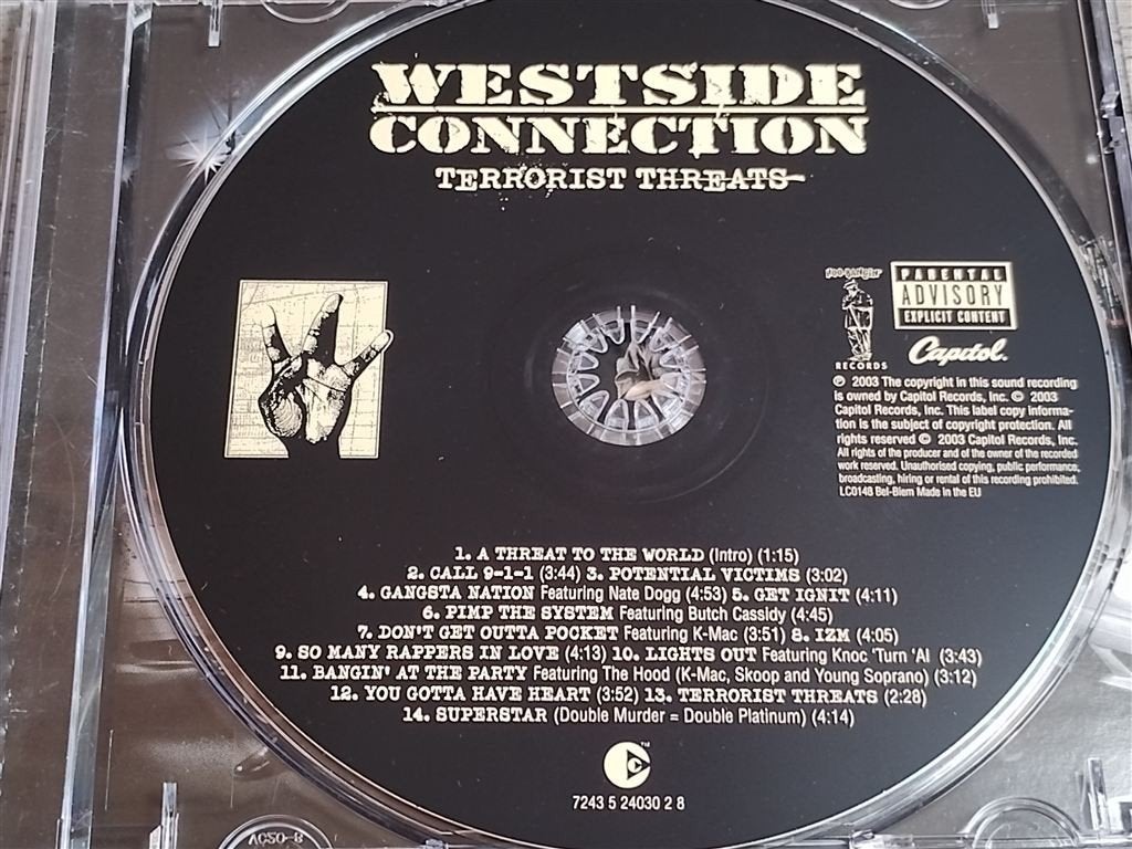 Westside Connection ‎– Terrorist Threats, Ophalen of Verzenden, Zo goed als nieuw