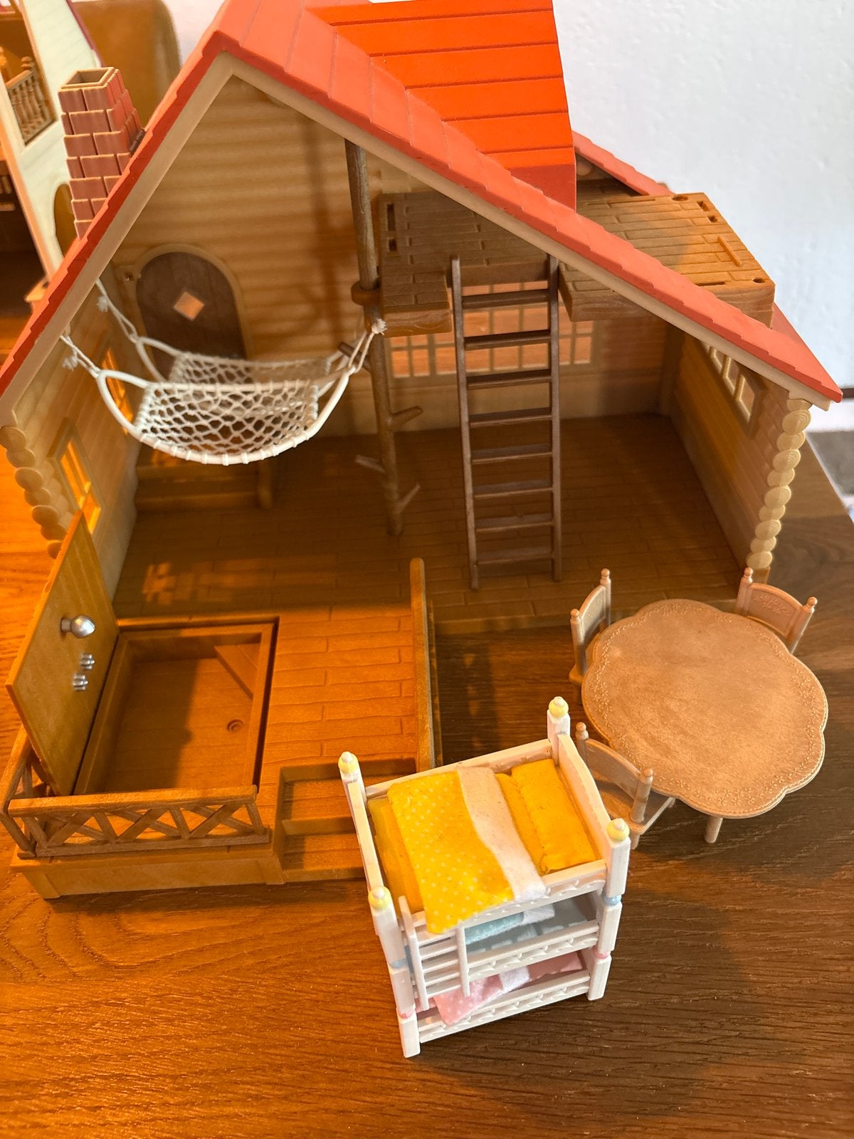 Sylvanian Families Blokhut 4370 met extra stapelbed, Ophalen of Verzenden, Gebruikt, Jongen of Meisje