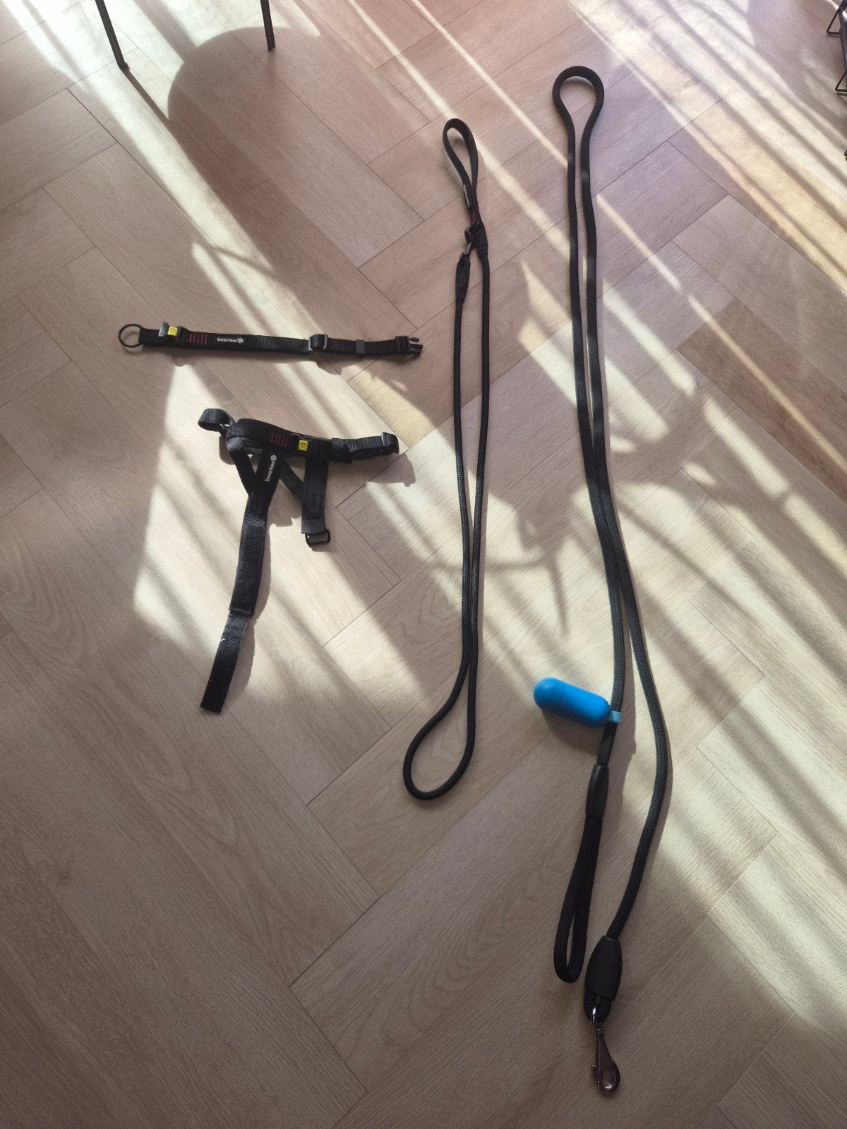 Hondenriem 1,5 m + riem 3 m, tuigje en halsband van Beeztees, Dieren en Toebehoren, Ophalen, Zo goed als nieuw