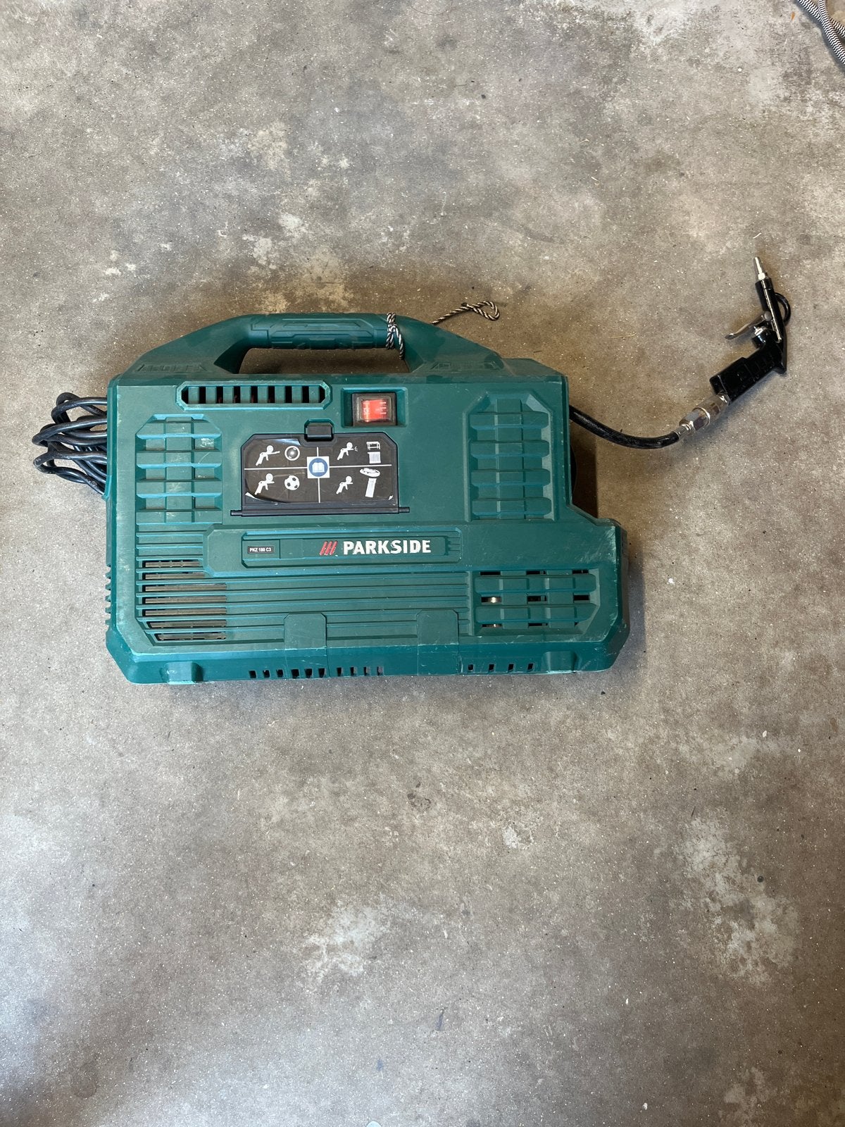 Parkside Compressor, Gebruikt, 6 tot 10 bar, Ophalen of Verzenden, Minder dan 200 liter/min