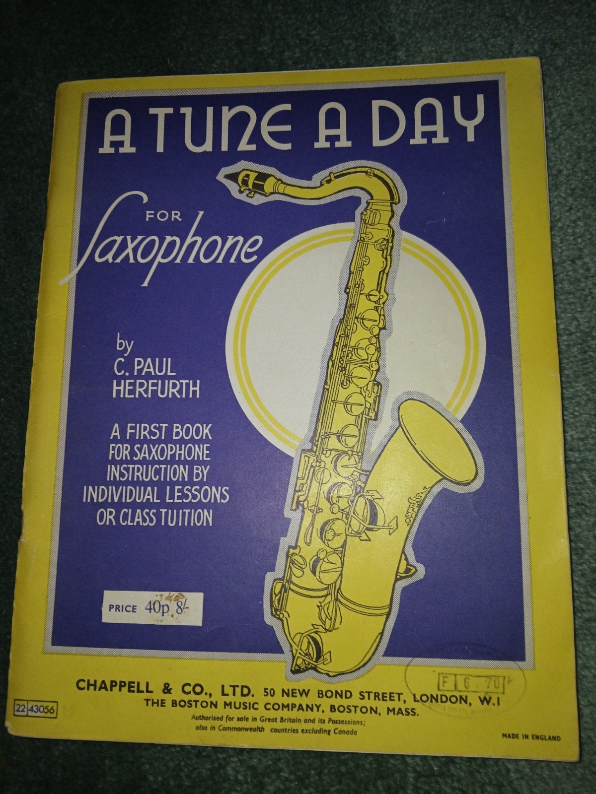 A Tune a Day for Saxophone - C. Paul Herfurth, Gebruikt, Verzenden, Overige genres, Saxofoon