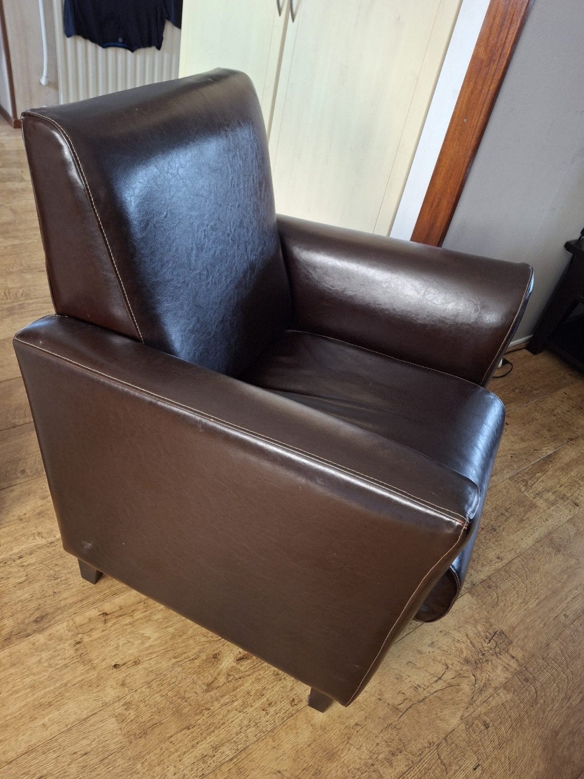 Leren fauteuils 2 stuks, Ophalen, Gebruikt, 50 tot 75 cm, Leer