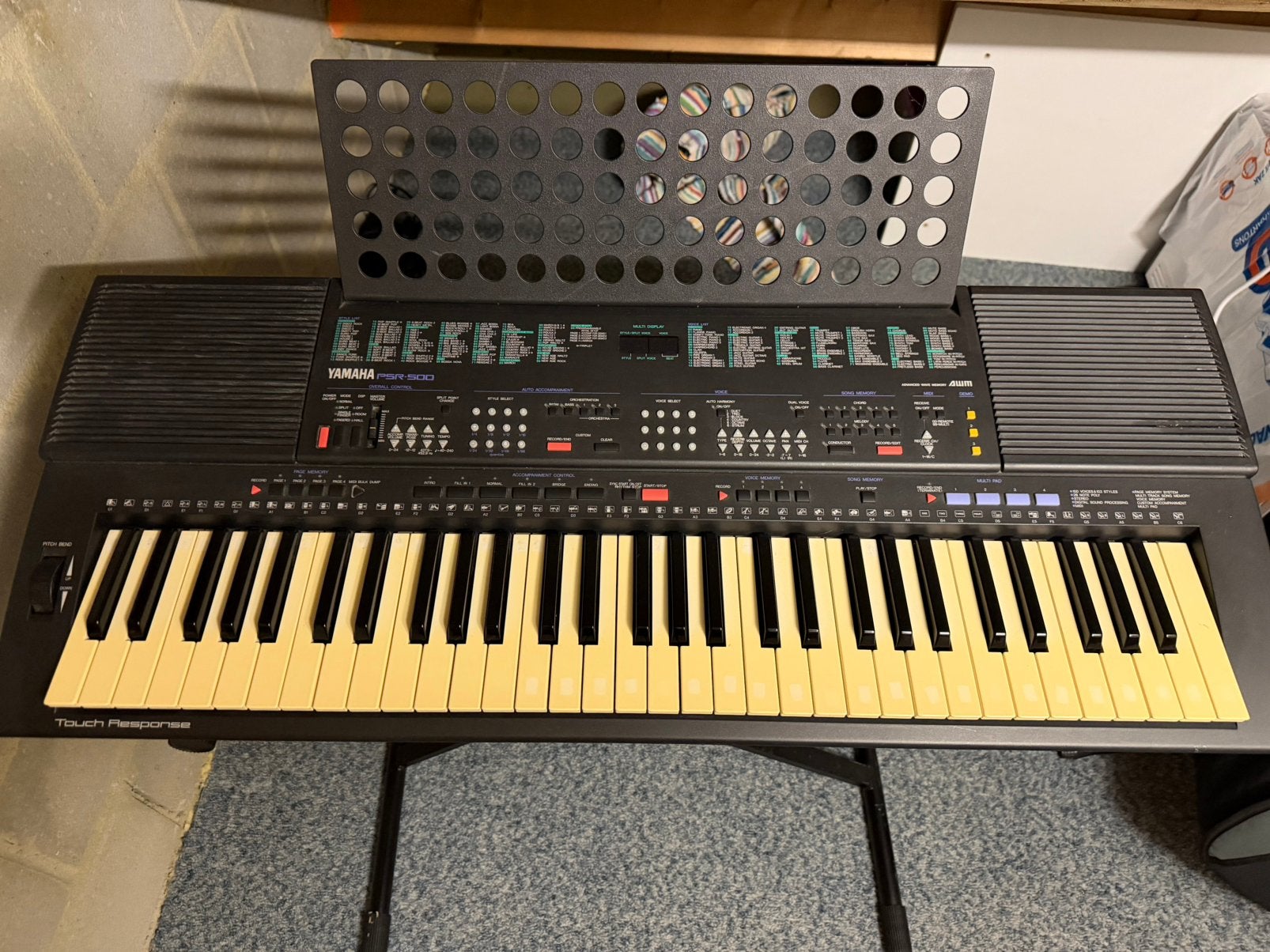 Yamaha PSR500 Keyboard te koop incl. Standaard etc., Muziek en Instrumenten, Keyboards, Ophalen, 61 toetsen, Yamaha, Zo goed als nieuw