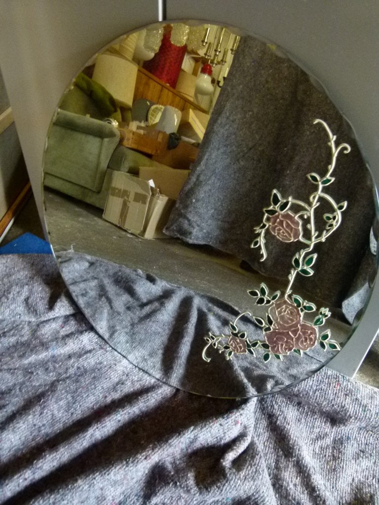 vintage spiegel Schöninger 70er jaren stukprijs, Huis en Inrichting, Woonaccessoires | Spiegels, Zo goed als nieuw, 50 tot 75 cm