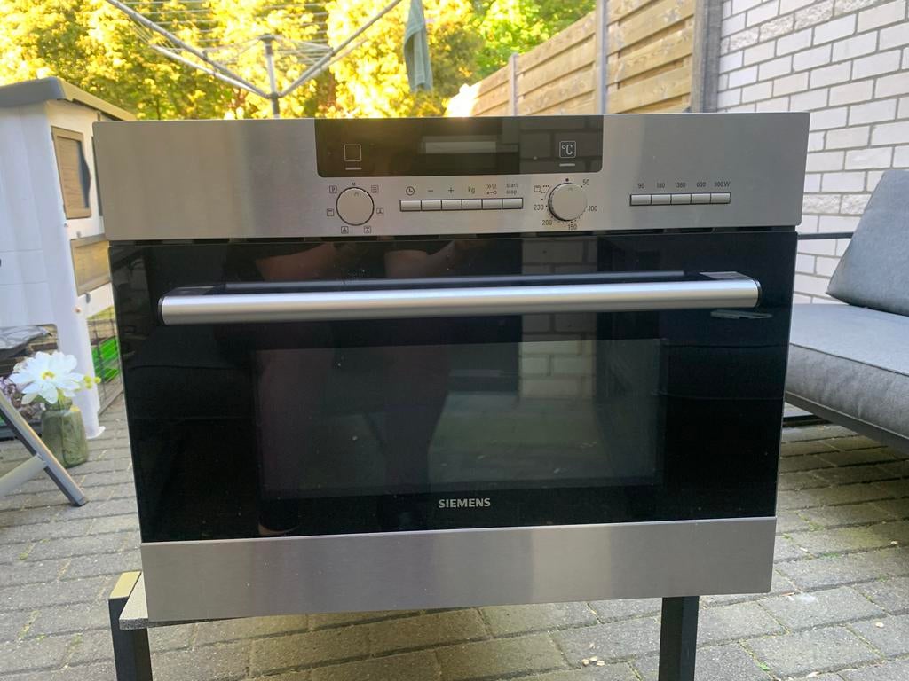 Siemens Inbouw Combimagnetron - Zilver/Zwart, Ophalen, Combimagnetron, Gebruikt, 60 cm of meer