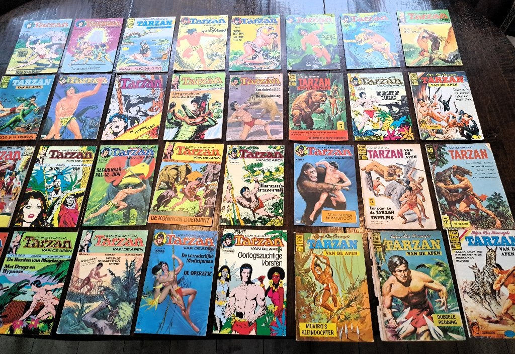 85 x Tarzan Comics jaren 60/70, Gelezen, Europa, Ophalen of Verzenden, Meerdere comics