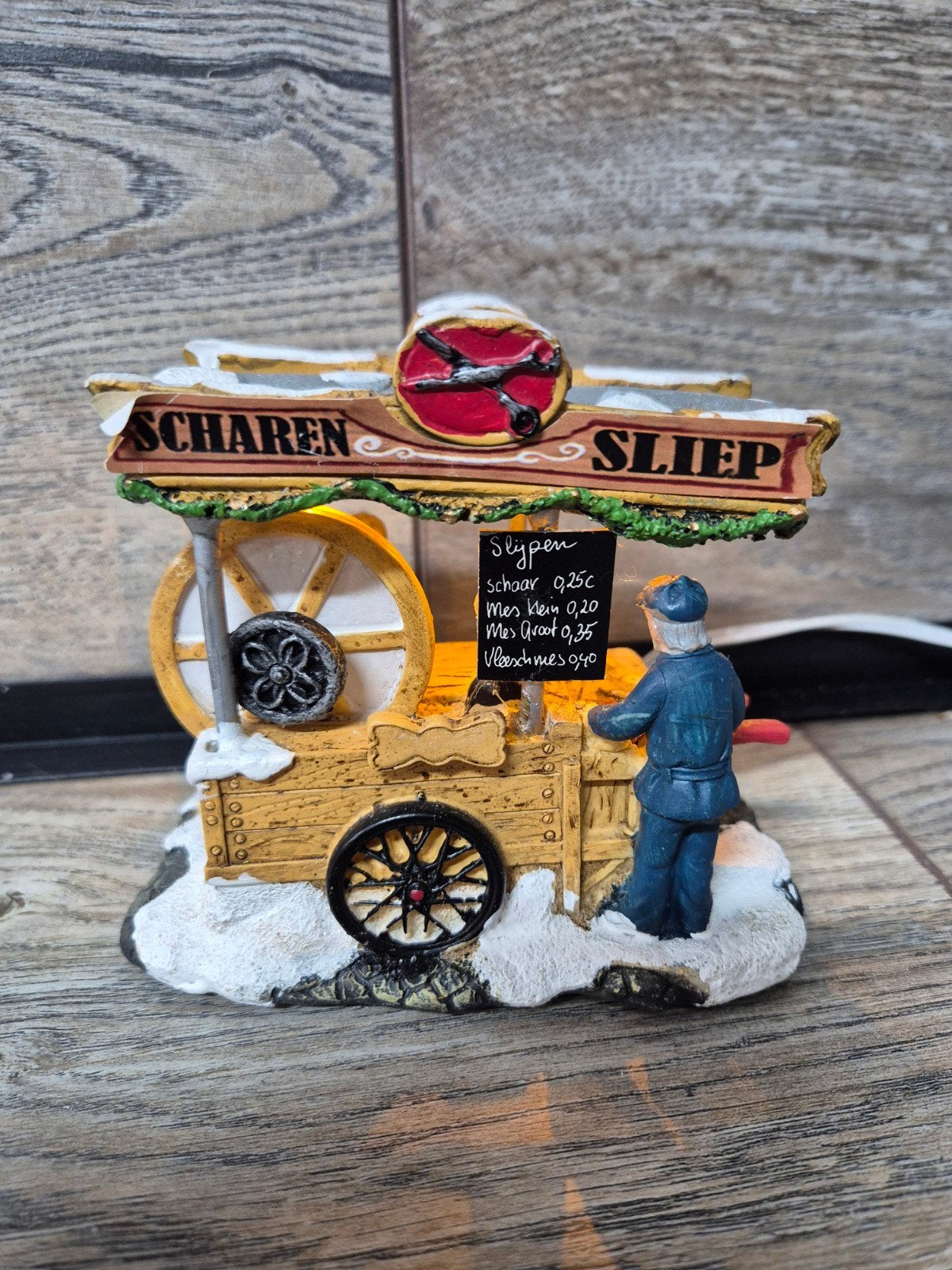 typische hollands scharensliep verlicht kerstdorp kersthuisj, Diversen, Kerst, Ophalen of Verzenden, Zo goed als nieuw