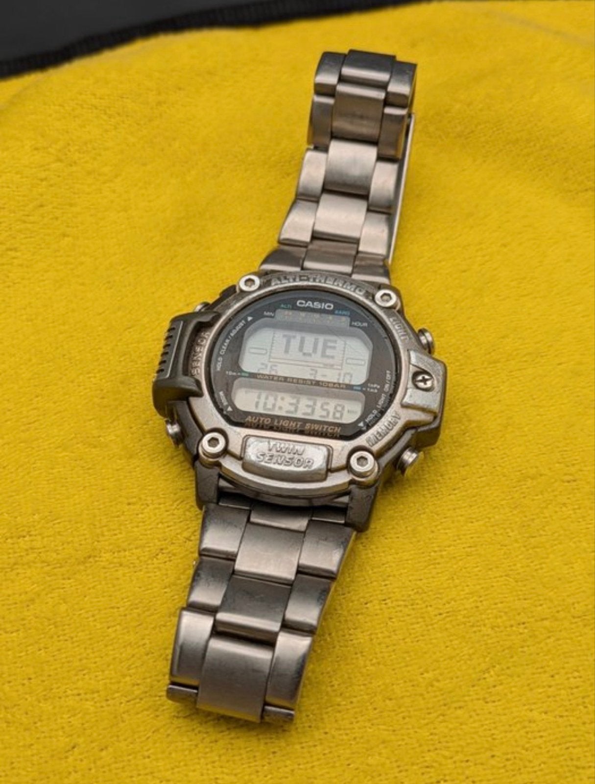 Casio Pro Trek PRT-311 Titanium Horloge, Sieraden, Tassen en Uiterlijk, Horloges | Heren, Gebruikt, Polshorloge, Ophalen of Verzenden