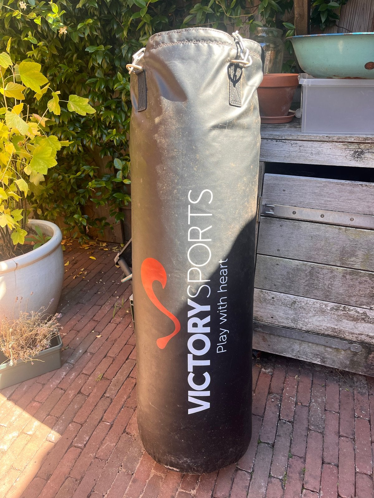 Bokszak Victory Sports met ophangsysteem, Ophalen, Gebruikt, Bokszak