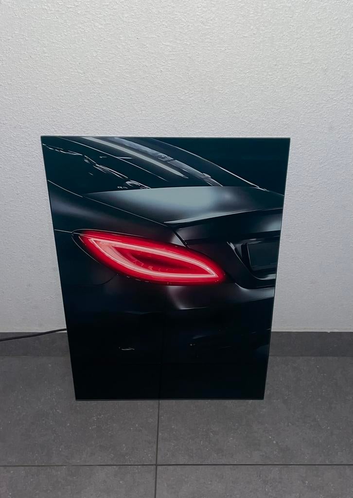 NIEUW - LED Acryl Autoschilderij–afbeelding van Mercedes CLS, Ophalen of Verzenden