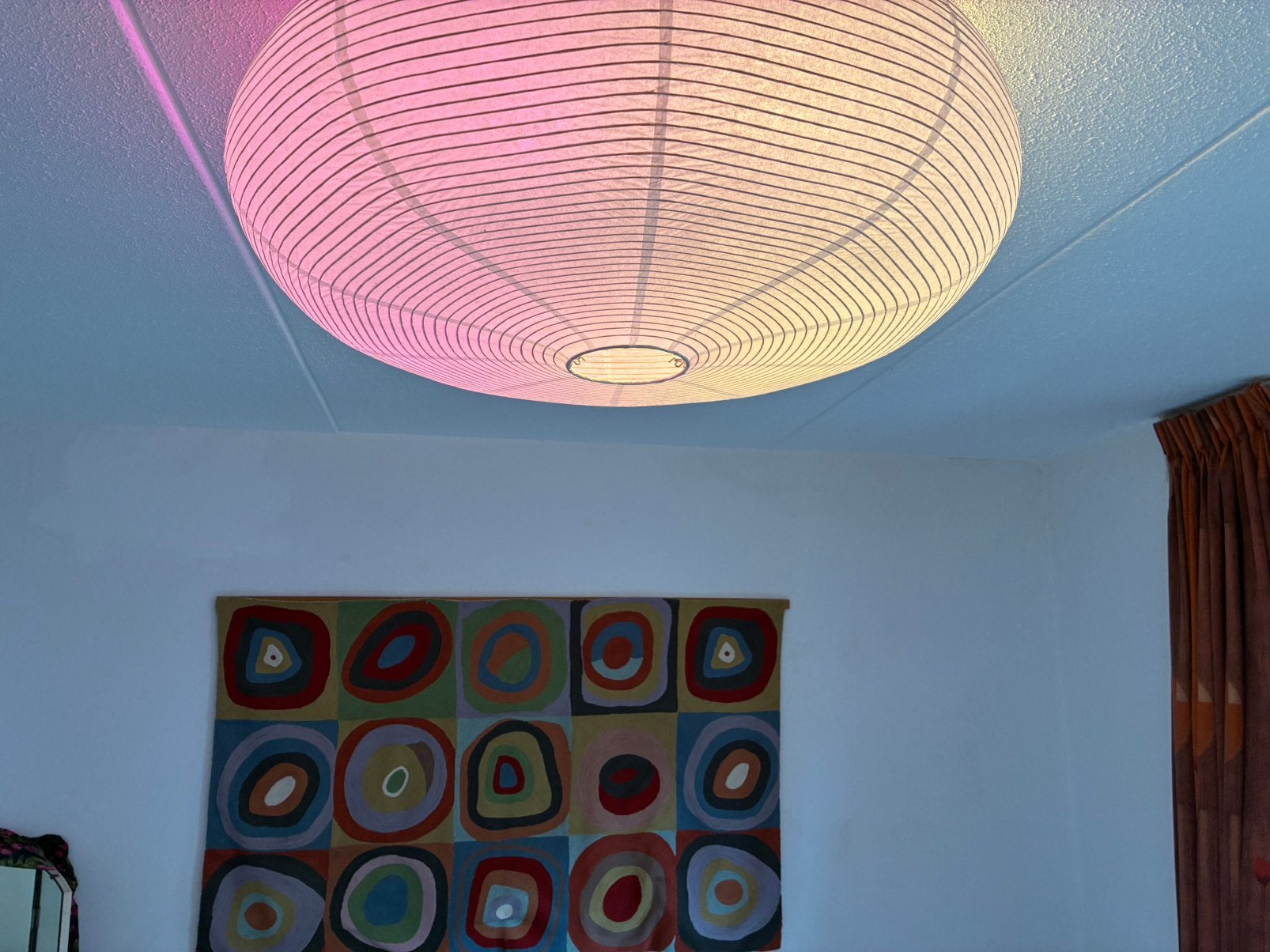 IKEA Rijstpapieren Hanglamp Ø60 cm | Sfeervol, Ophalen of Verzenden, Zo goed als nieuw