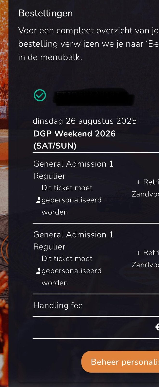 2x General Admission F1 Zandvoort - za+zo, Twee personen, Augustus