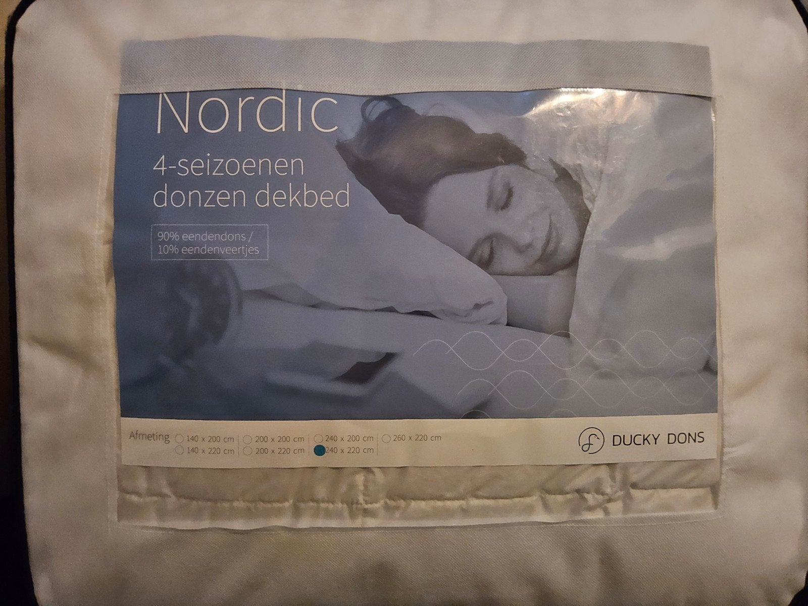 Nordic 4-seizoenen donzen dekbed - Ducky Dons, Huis en Inrichting, Ophalen, Wit, Tweepersoons, Deken of Dekbed