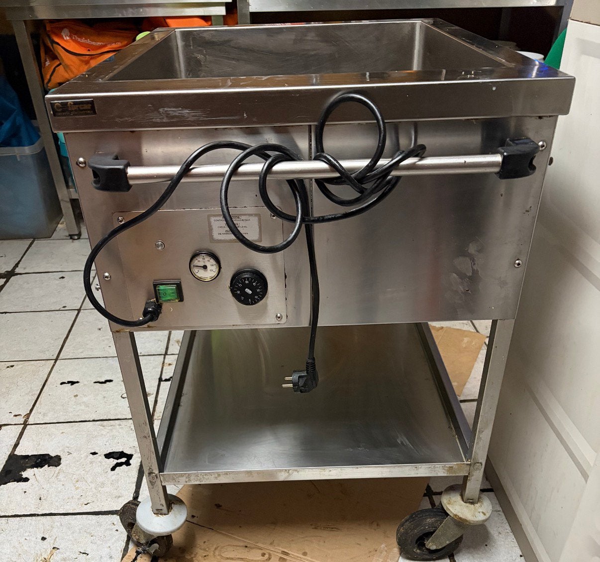 Bain-Marie Wagen elektrisch  2x 1/1GN, Ophalen, Fornuis, Frituur en Grillen