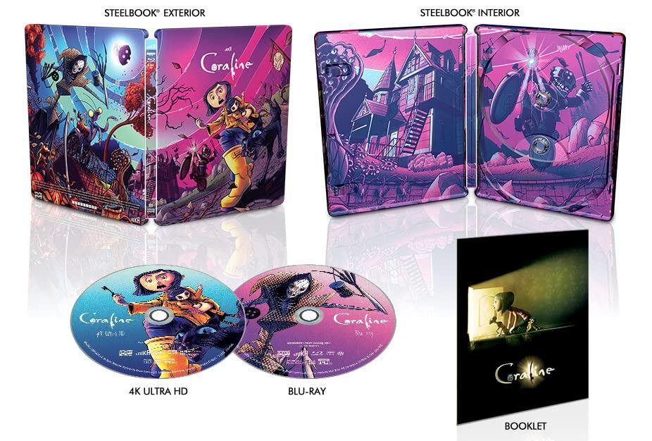 Coraline 4K Steelbook 4K324153, Ophalen of Verzenden, Nieuw in verpakking, Actie