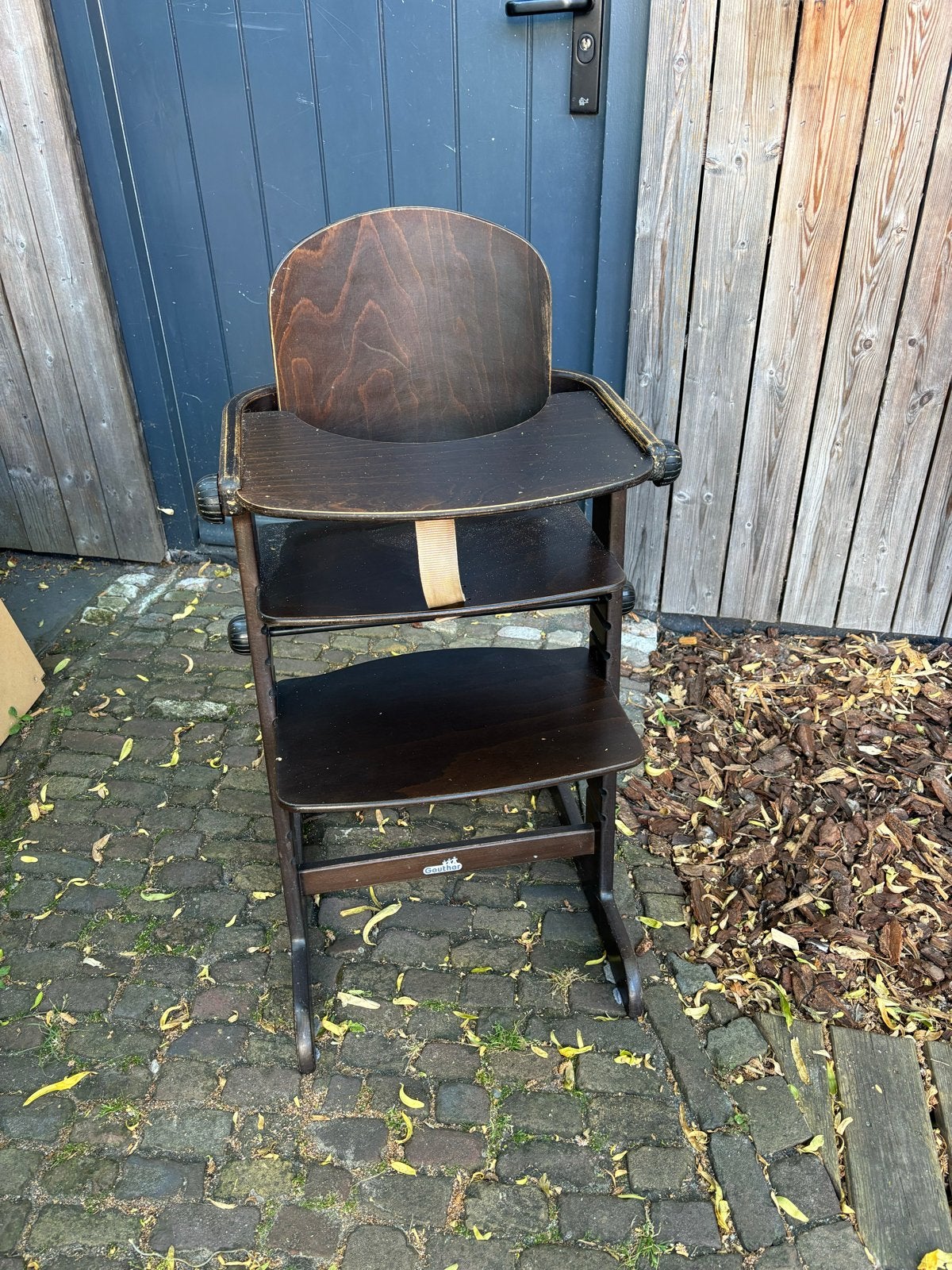 Geuther Houten Kinderstoel, Ophalen, Gebruikt, Meegroeistoel, Aanschuifbaar
