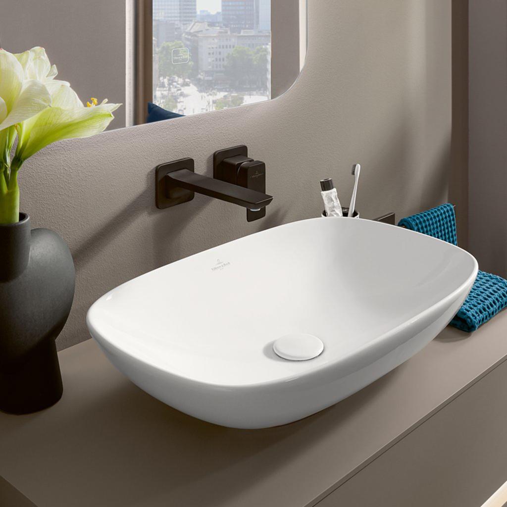 Villeroy & Boch Loop & Friends opzetwastafel in wit keramiek, Ophalen, Zo goed als nieuw