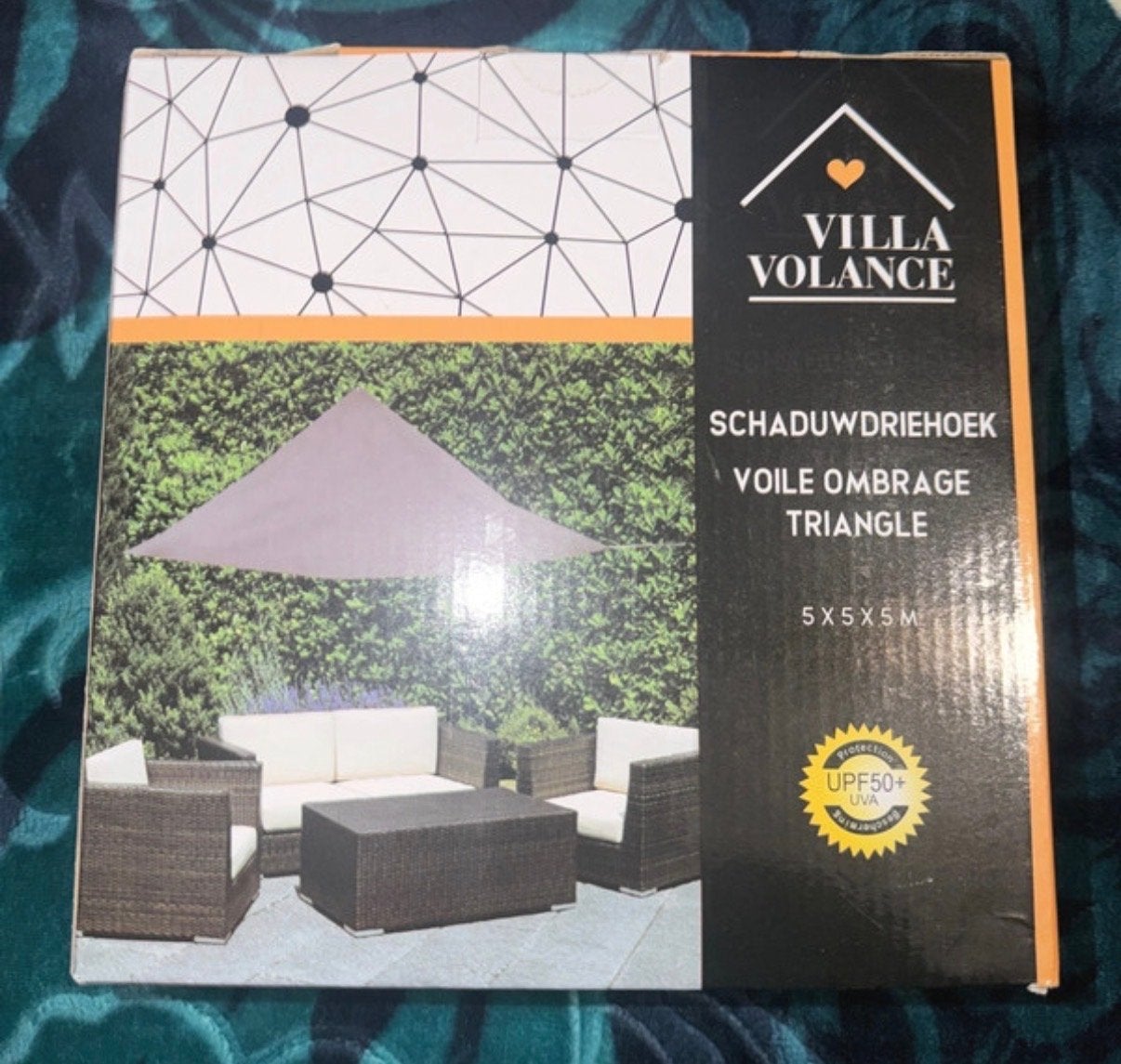 Villa Volance Schaduwdriehoek 5x5x5m - Nieuw, Ophalen of Verzenden, Nieuw