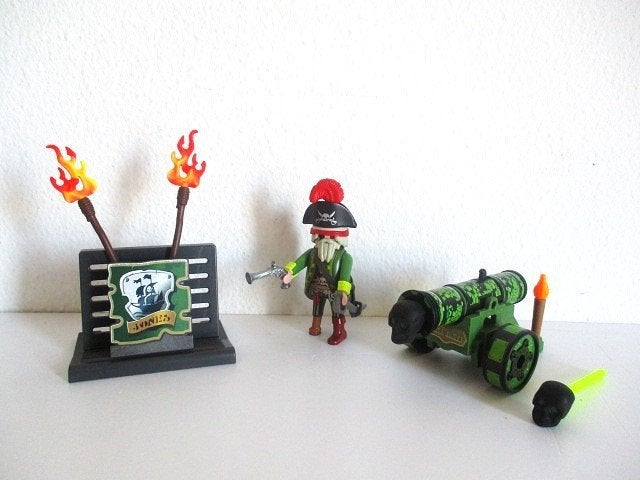 playmobil piraten kapitein met kanon 6162, Pirates, Complete set, Ophalen of Verzenden, Zo goed als nieuw