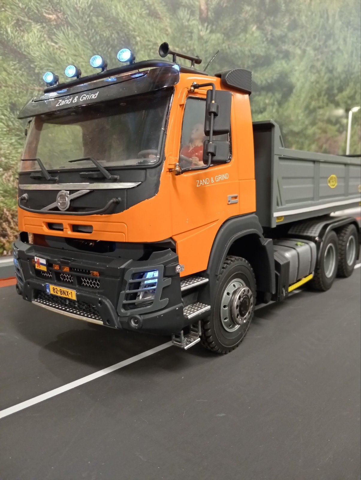 RC Truck Volvo fmx  met motor, verlichting, servo, regelaar, Ophalen of Verzenden