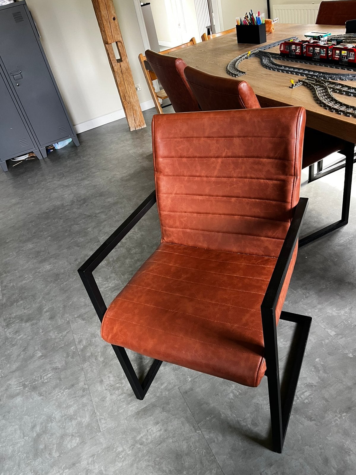 Eetkamerstoelen 6 stuks, Huis en Inrichting, Stoelen, Ophalen, Zo goed als nieuw, Bruin, Vijf, Zes of meer stoelen