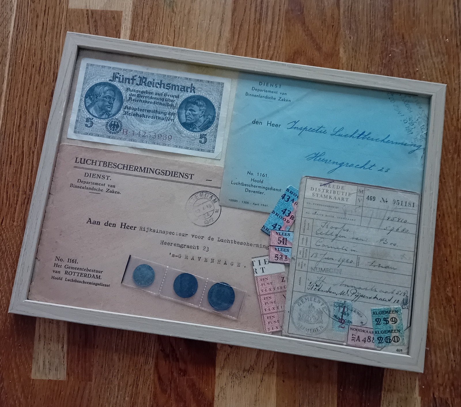 WO2 Display: Luchtbeschermingsdienst, Distributie & Geld, Ophalen of Verzenden, Overige soorten, Nederland, Overige typen
