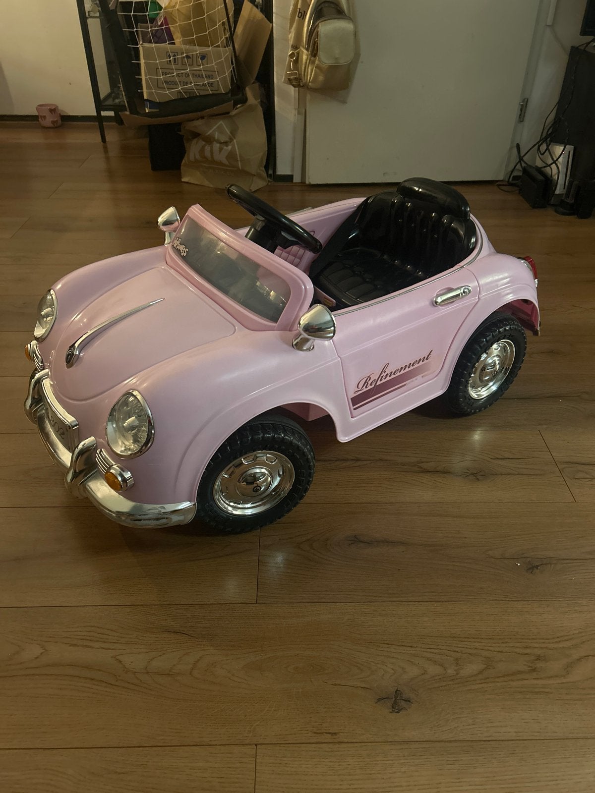 Roze elektrische kinderauto met afstandsbediening, Gebruikt